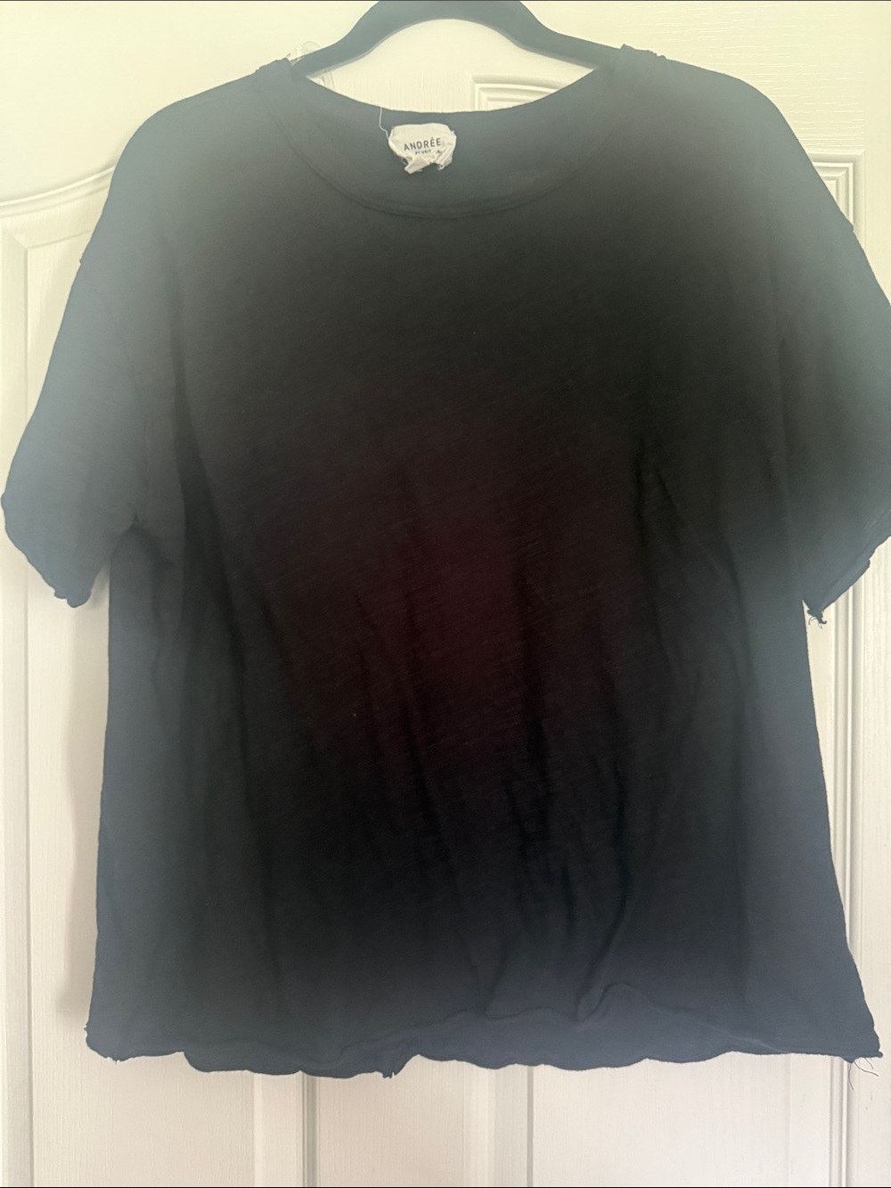 Andree Women’s Black Crew Neck T‑Shirt Med